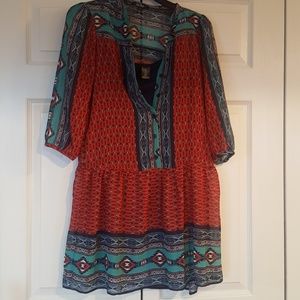 Multi colored boho dress